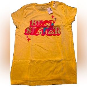 NWT The Children’s Place Best Sister Girls T-Shirt Size L (10/12)